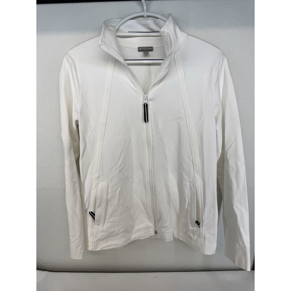 T By Talbots White Everyday Yoga Jacket Size Medium‎